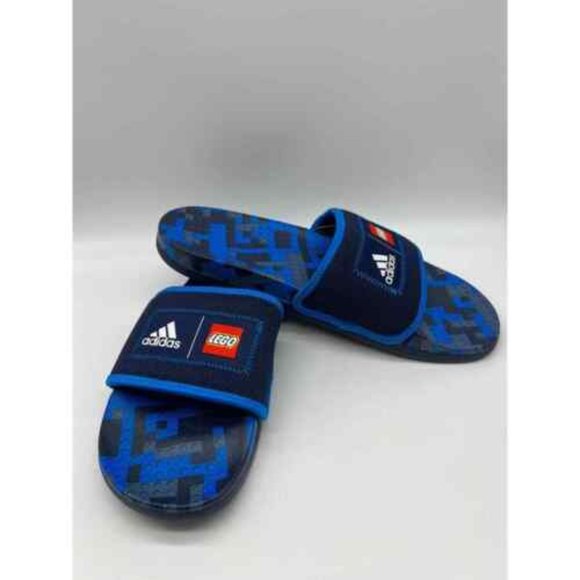 Adidas Adilette Comfort X Lego Slides Navy Blue Rush GW0823 Men’s 8 Women’s 9 - Picture 1 of 4